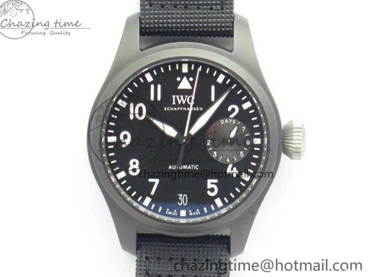 MIROTIME 0815 Big Pilot Real PR IW502001 Real Ceramic ZF 1:1 Best Edition On Black Calfskin Strap A51111 V Seasonal 7227